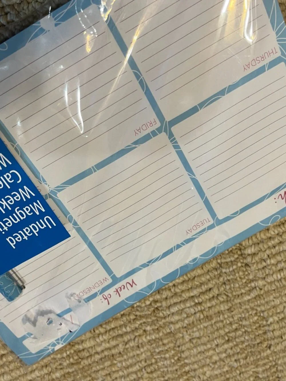 Weekly Magnetic Calendar Planner‎ 52 Sheets With Pen (new)